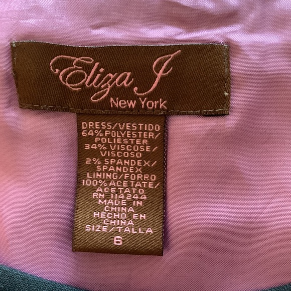 Eliza J Navy 3/4 Sleeve Dress with Button Detail - Picture 8 of 8